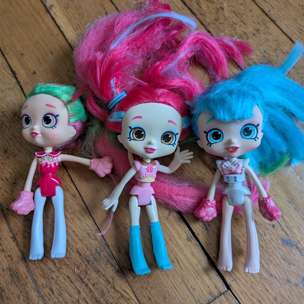 Shopkins Shoppies Dolls Lot of 3